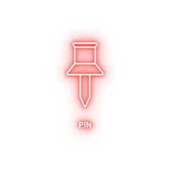Poster - pin neon icon