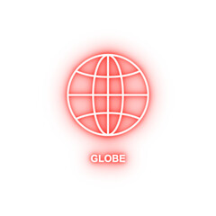 Poster - globe neon icon