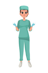 Wall Mural - female professional doctor surgeon