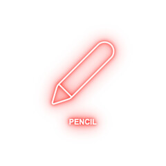 Poster - pencil neon icon