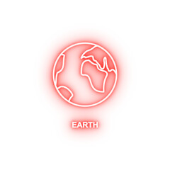 Poster - earth neon icon