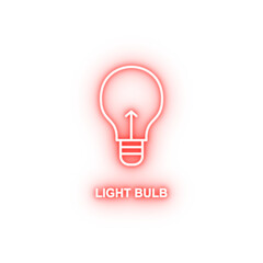 Poster - light bulb neon icon