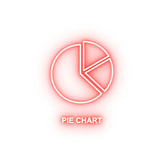 Poster - pie chart neon icon