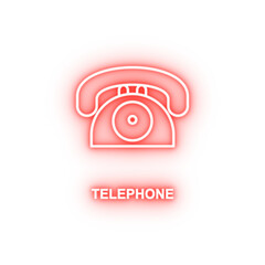 Poster - telephone neon icon