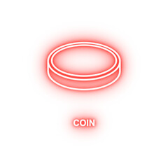 Poster - coin neon icon
