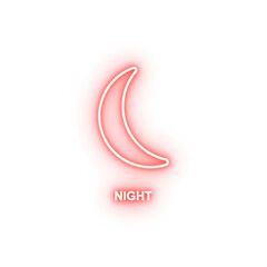Poster - half moon neon icon