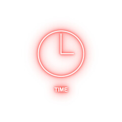 Poster - time neon icon