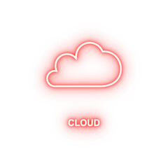 Poster - cloud neon icon