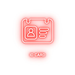 Poster - id card neon icon