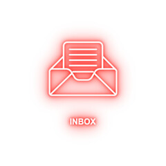 Sticker - inbox sign neon icon