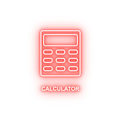 Poster - calculator neon icon