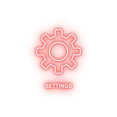 Poster - settings sign neon icon