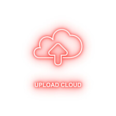 Poster - opload cloud neon icon