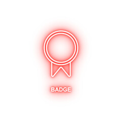 Poster - badge neon icon
