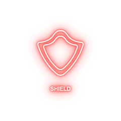 Poster - shield neon icon