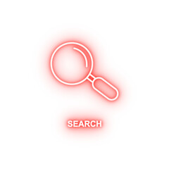 Poster - search sign neon icon