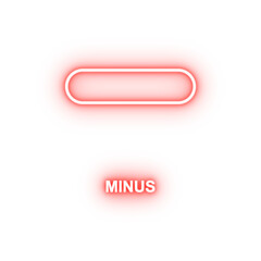 Poster - minus sign neon icon
