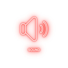 Poster - sound sign neon icon