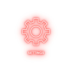 Poster - settings sign neon icon