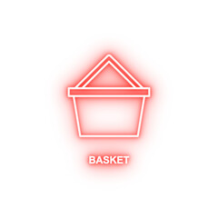 Poster - basket neon icon