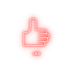 Poster - like sign neon icon