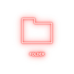 Poster - folder neon icon