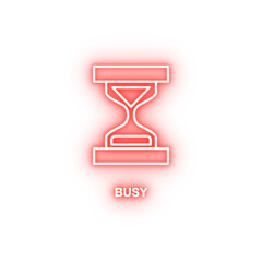 Poster - hourglass neon icon