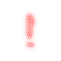 Poster - pen neon icon