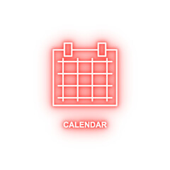 Poster - calendar neon icon