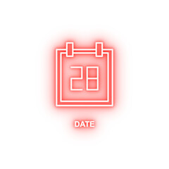 Poster - date neon icon