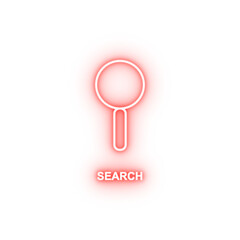 Poster - search sign neon icon
