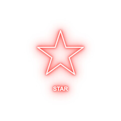 Poster - star neon icon