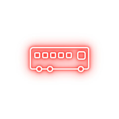 Poster - bus neon icon