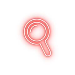 Poster - magnifier neon icon