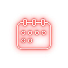 Poster - the calendar neon icon