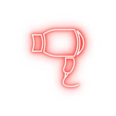Poster - hair dryer neon icon