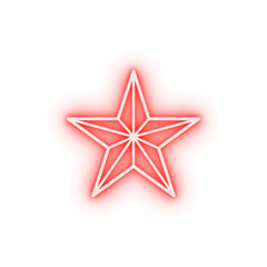 Poster - star line neon icon