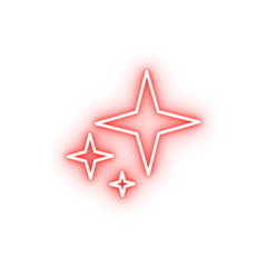 Poster - stars line neon icon