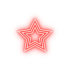 Poster - star line neon icon