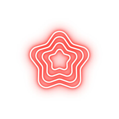 Poster - star line neon icon