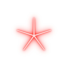 Poster - star line neon icon