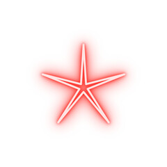 Poster - star line neon icon
