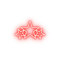 Poster - stars line neon icon