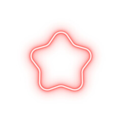 Poster - full star line neon icon