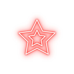 Poster - star line neon icon