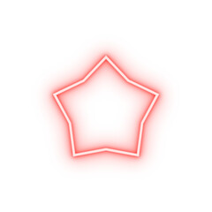 Poster - star line neon icon