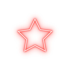 Poster - five pointed star line neon icon