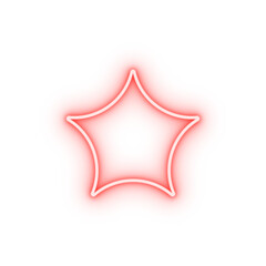 Poster - star line neon icon