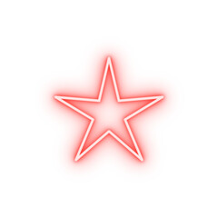 Poster - star line neon icon