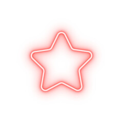 Poster - star line neon icon